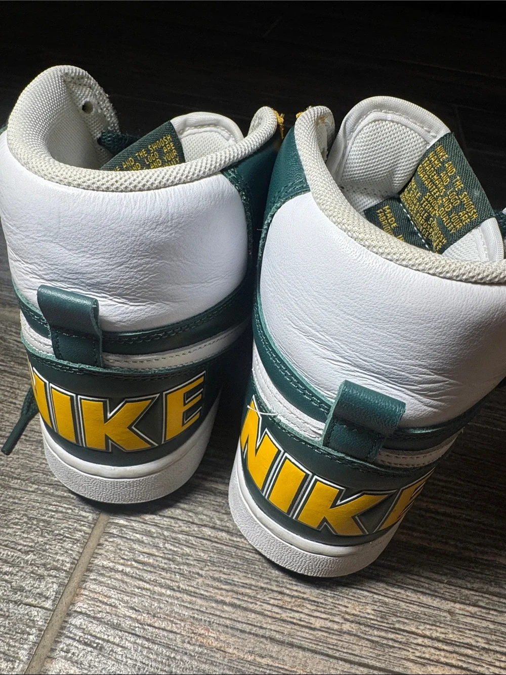 Nike Terminator High Seattle Super Sonics Men’s Green and Yellow